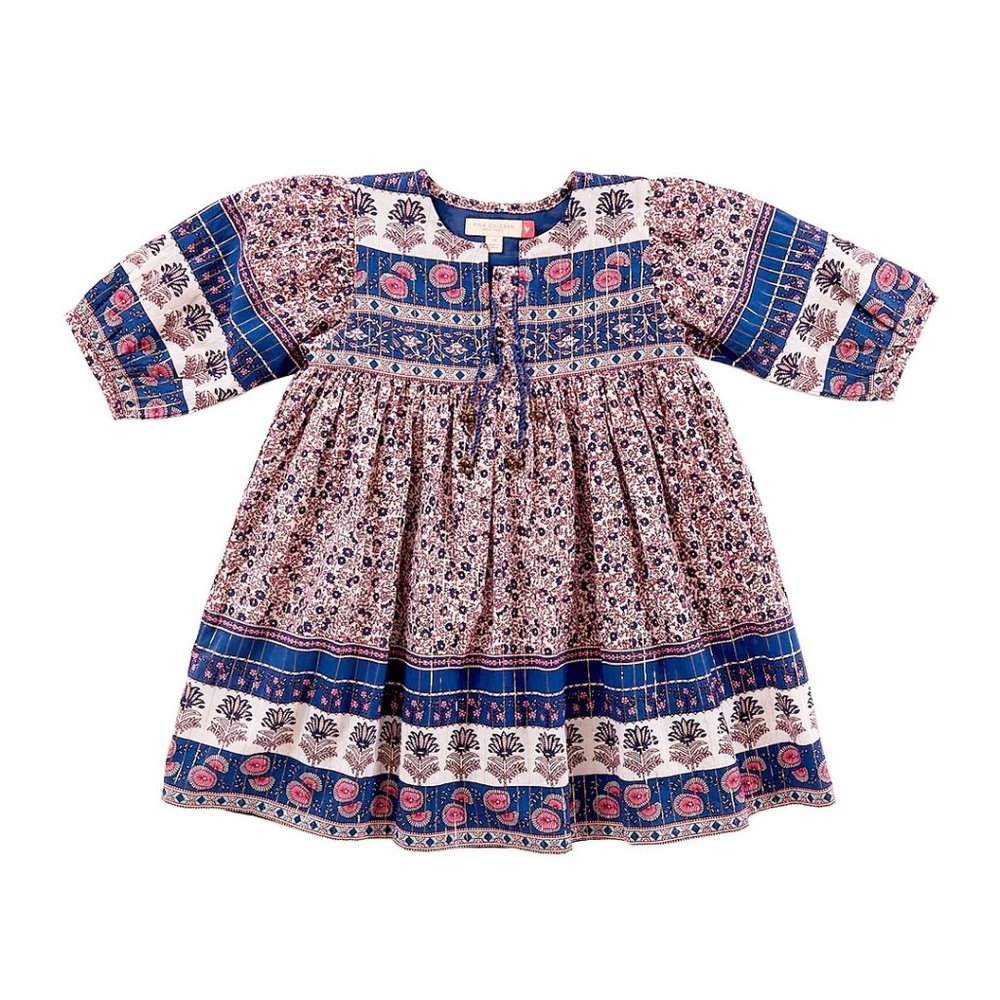 Pink Chicken Jade Dress - Boho Block Print, New w/o Tag, 6Y